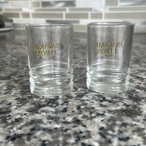 BACARDI LIMON Limited edition Shot Glasses Set of 2 - Picture 4 of 6